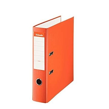 ESSELTE ARCHIVADOR PALANCA A4 LOMO ANCHO PP INTERIOR FORRADO EN PAPEL RADO CANTONERAS NARANJA