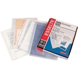 ESSELTE FUNDA PP CRISTAL 16 TALADROS FOLIO 80 MICRAS -100U-