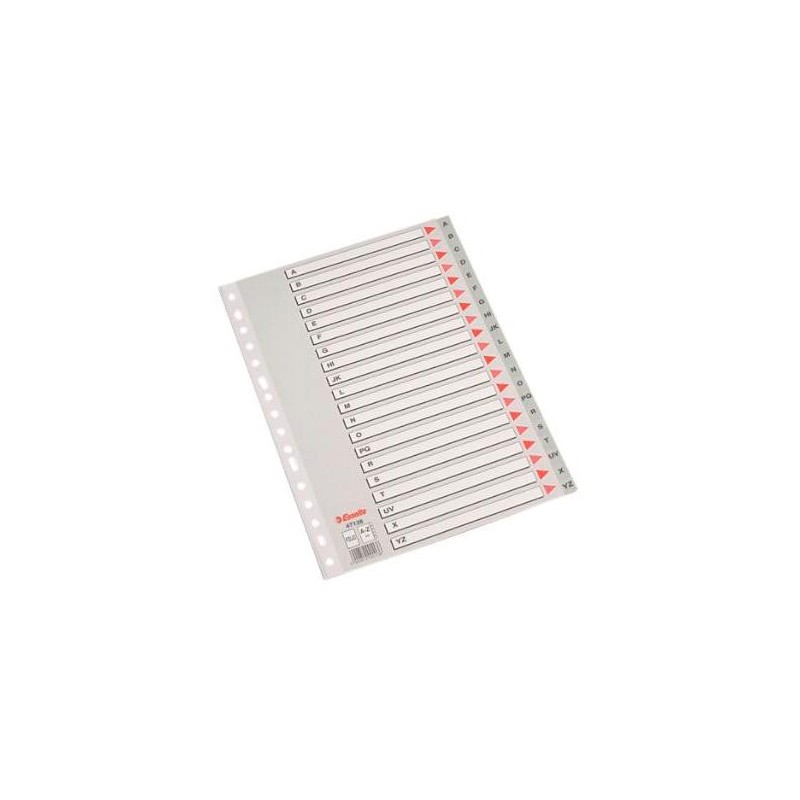 ESSELTE INDICE ABECEDARIO SEPARADOR MULTITALADRO FOLIO GRIS POLIPROPILENO