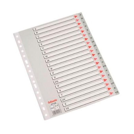 ESSELTE INDICE ABECEDARIO SEPARADOR MULTITALADRO FOLIO GRIS POLIPROPILENO