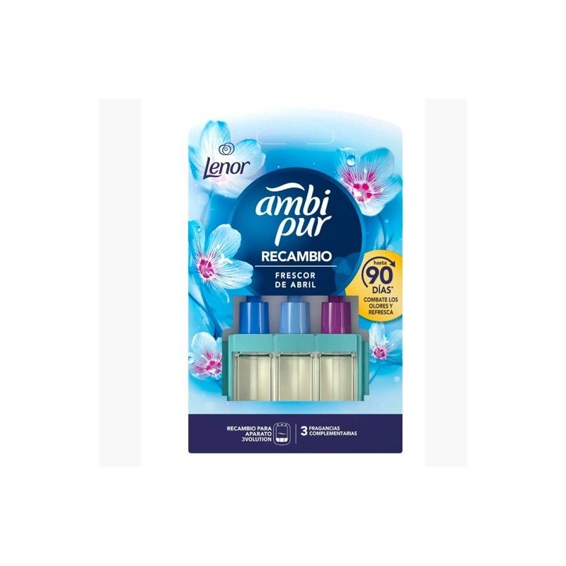 AMBIPUR AMBIENTADOR 3 VOLUTION RECAMBIO FRESCOR DE ABRIL 21ML