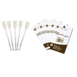 EVOLIS KIT DE LIMPIEZA PARA RODILLOS Y CABEZALES PARA IMPRESORAS DE TARJETAS, 5 TARJETAS ADHESIVAS Y 5 BASTONCILLOS