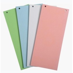 EXACOMPTA SEPARADORES CARTULINA RECICLADA 105X240MM PAQUETE 100 FICHAS COLORES SURTIDOS