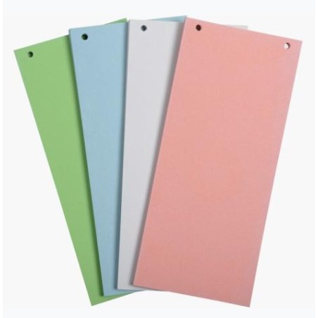 EXACOMPTA SEPARADORES CARTULINA RECICLADA 105X240MM PAQUETE 100 FICHAS COLORES SURTIDOS