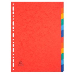 EXACOMPTA SEPARADORES NATURE FUTURE CARTULINA LUSTRADA 225GR 12 POSICIONES A4 COLORES