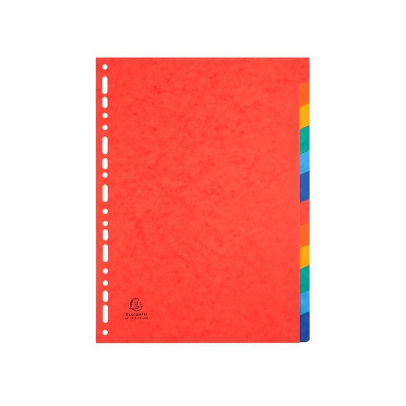 EXACOMPTA SEPARADORES NATURE FUTURE CARTULINA LUSTRADA 225GR 12 POSICIONES A4 COLORES