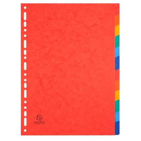 EXACOMPTA SEPARADORES NATURE FUTURE CARTULINA LUSTRADA 225GR 12 POSICIONES A4 COLORES