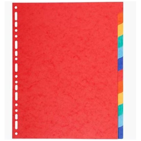 EXACOMPTA SEPARADORES 12 POSICIONES A4 MAXI CARTULINA 220GR