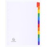 EXACOMPTA SEPARADORES CARTULINA BLANCA 160GR 12 POSICIONES A4 PESTAÑAS COLORES
