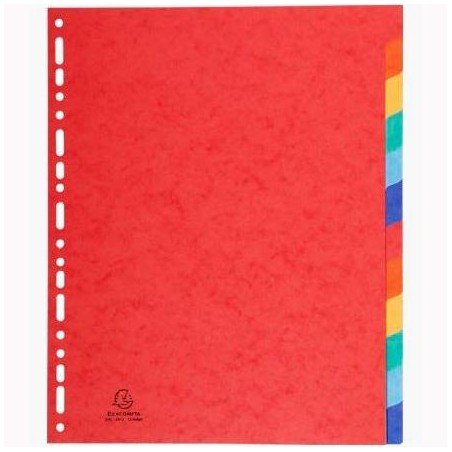 EXACOMPTA SEPARADORES NATURE FUTURE CARTULINA LUSTRADA 225GR 12 POSICIONES A4+ C/SURTIDOS