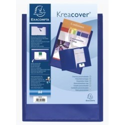 EXACOMPTA CARPETA DE PROYECTOS KREA COVER PERSONALIZABLE A4 POLIPROPILENO AZUL UNITARIA