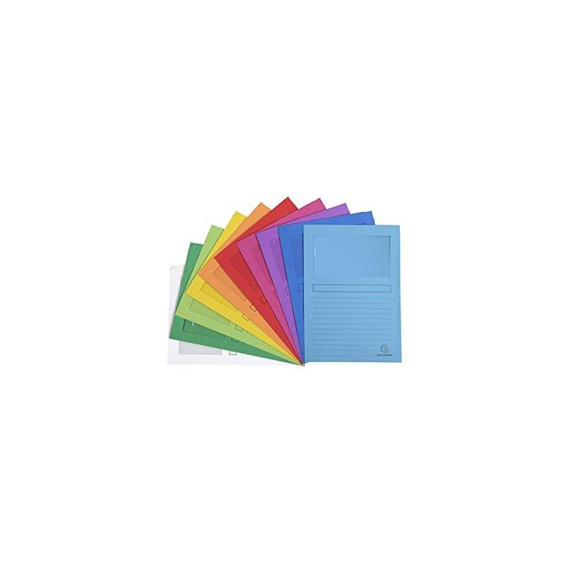 EXACOMPTA SUBCARPETA A4 FOREVER CON VENTANA SURTIDAS 120GR -50U-