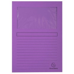 EXACOMPTA SUBCARPETA A4 FOREVER CON VENTANA VIOLETA 120GR -100U-