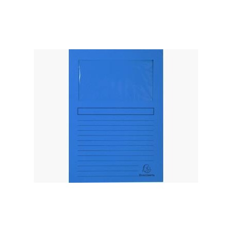 EXACOMPTA SUBCARPETA A4 FOREVER CON VENTANA AZUL MARINO 120GR -100U-