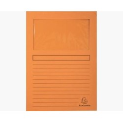 EXACOMPTA SUBCARPETA A4 FOREVER CON VENTANA NARANJA 120GR -100U-