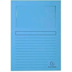 EXACOMPTA SUBCARPETA A4 FOREVER CON VENTANA AZUL CLARO 120GR -100U-