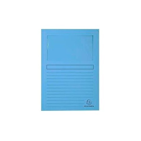 EXACOMPTA SUBCARPETA A4 FOREVER CON VENTANA AZUL CLARO 120GR -100U-