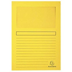 EXACOMPTA SUBCARPETA A4 FOREVER CON VENTANA AMARILLO 120GR -100U-