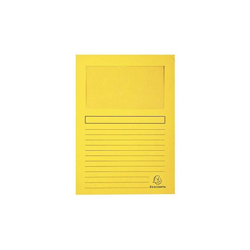EXACOMPTA SUBCARPETA A4 FOREVER CON VENTANA AMARILLO 120GR -100U-