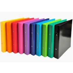 EXACOMPTA CARPETA 2 ANILLAS 25MM IDERAMA A5 CARTÓN FORRADO EN PAPEL COLORES SURTIDOS