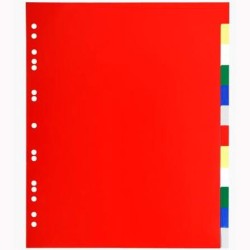 EXACOMPTA SEPARADORES 12 POSICIONES A4+ PP FLEXIBLE COLORES NEUTROS