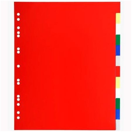 EXACOMPTA SEPARADORES 12 POSICIONES A4+ PP FLEXIBLE COLORES NEUTROS