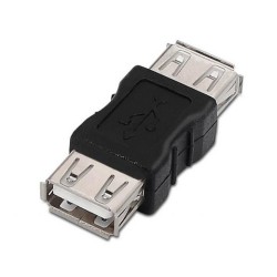 AISENS ADAPTADOR USB 2.0 TIPO A HEMBRA-A HEMBRA NEGRO