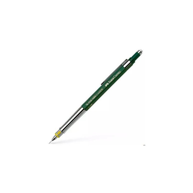 FABER CASTELL PORTAMINAS TK-FINE VARIO L 0,35MM VERDE/PLATA