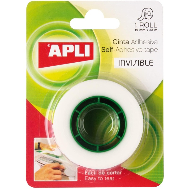 APLI CINTA ADHESIVA TRANSPARENTE ROLLO 19MM X 33M PACK 10 UD