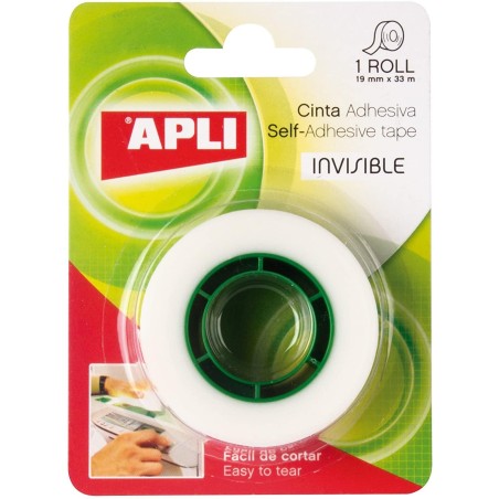 APLI CINTA ADHESIVA TRANSPARENTE ROLLO 19MM X 33M PACK 10 UD