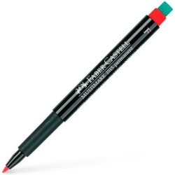 FABER CASTELL ROTULADOR PERMANENTE MULTIFUNCIONAL MULTIMARK F CON GOMA INTEGRADA ROJO