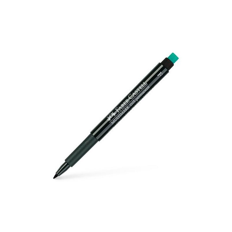 FABER CASTELL ROTULADOR PERMANENTE MULTIFUNCIONAL MULTIMARK F CON GOMA INTEGRADA NEGRO