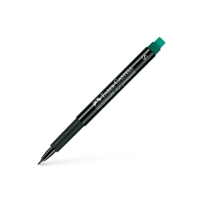 FABER CASTELL ROTULADOR PERMANENTE MULTIFUNCIONAL MULTIMARK S CON GOMA INTEGRADA VERDE
