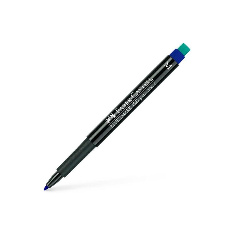 FABER CASTELL ROTULADOR PERMANENTE MULTIFUNCIONAL MULTIMARK M CON GOMA INTEGRADA AZUL