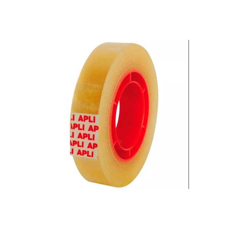 APLI CINTA ADHESIVA TRANSPARENTE ROLLO 12MM X 33M BOLSITA