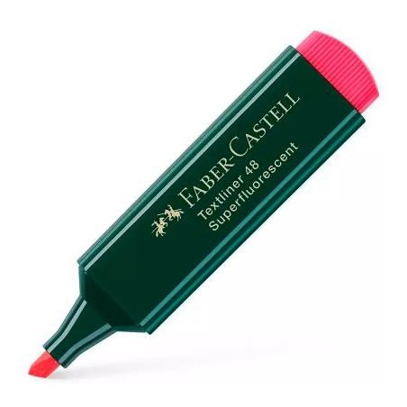 FABER CASTELL MARCADOR SUPERFLUORESCENTE TEXTLINER 48 ROJO