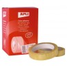 APLI CINTA ADHESIVA TRANSPARENTE ROLLO 19MM X 66M PACK 8 UD