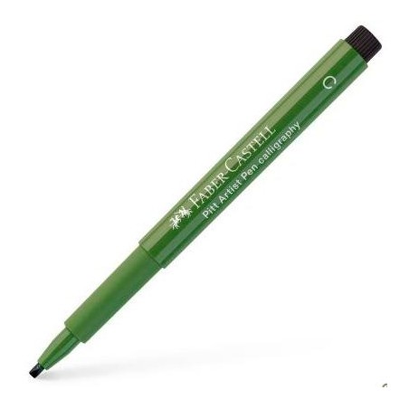 FABER CASTELL ROTULADOR PERMANENTE PITT ARTIST PEN CALLIGRAPHY 2.5MM VERDE ÓXIDO CROMO