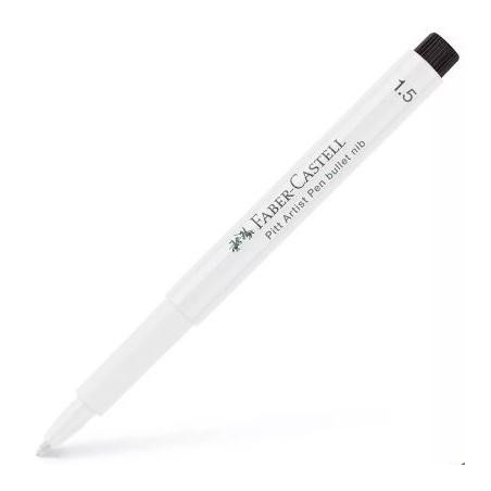 FABER CASTELL ROTULADOR PERMANENTE PITT ARTIST PEN PUNTA REDONDA 1,5MM BLANCO