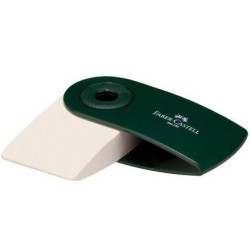 FABER CASTELL GOMA DE BORRAR SLEEVE CON FUNDA VERDE
