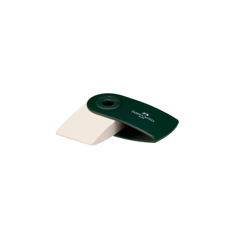 FABER CASTELL GOMA DE BORRAR SLEEVE CON FUNDA VERDE