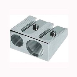 FABER CASTELL AFILALÁPICES DOBLE 50-34 METAL PLATA