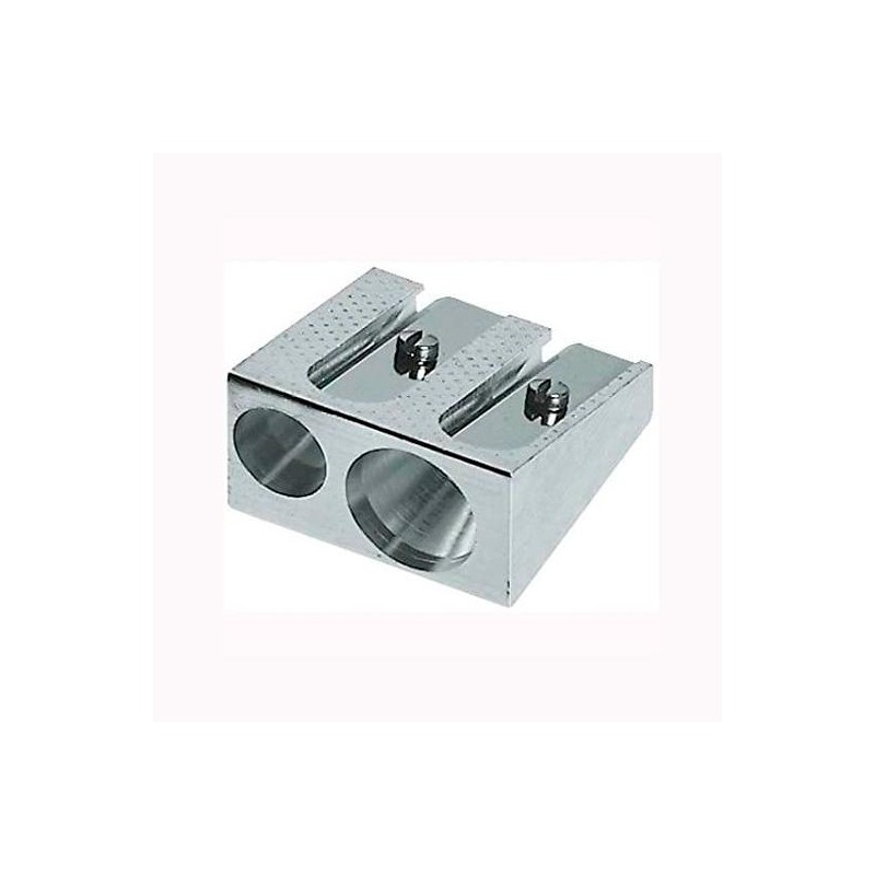 FABER CASTELL AFILALÁPICES DOBLE 50-34 METAL PLATA