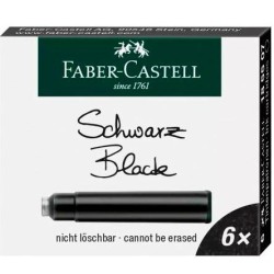 FABER CASTELL ESTUCHE 6 CARTUCHOS DE TINTA ESTÁNDAR NEGRO