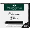 FABER CASTELL ESTUCHE 6 CARTUCHOS DE TINTA ESTÁNDAR NEGRO
