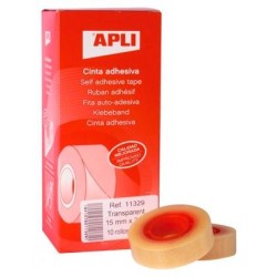 APLI CINTA ADHESIVA TRANSPARENTE ROLLO 15MM X 33M