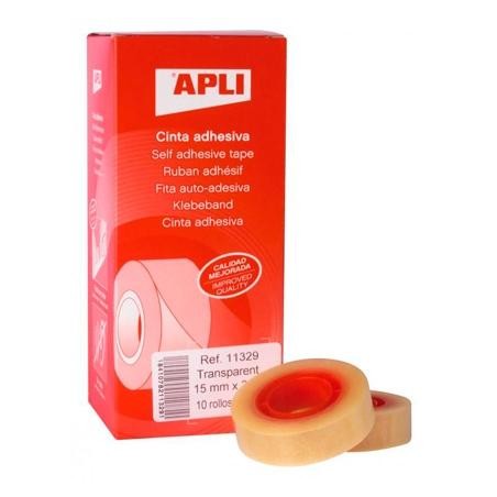 APLI CINTA ADHESIVA TRANSPARENTE ROLLO 15MM X 33M