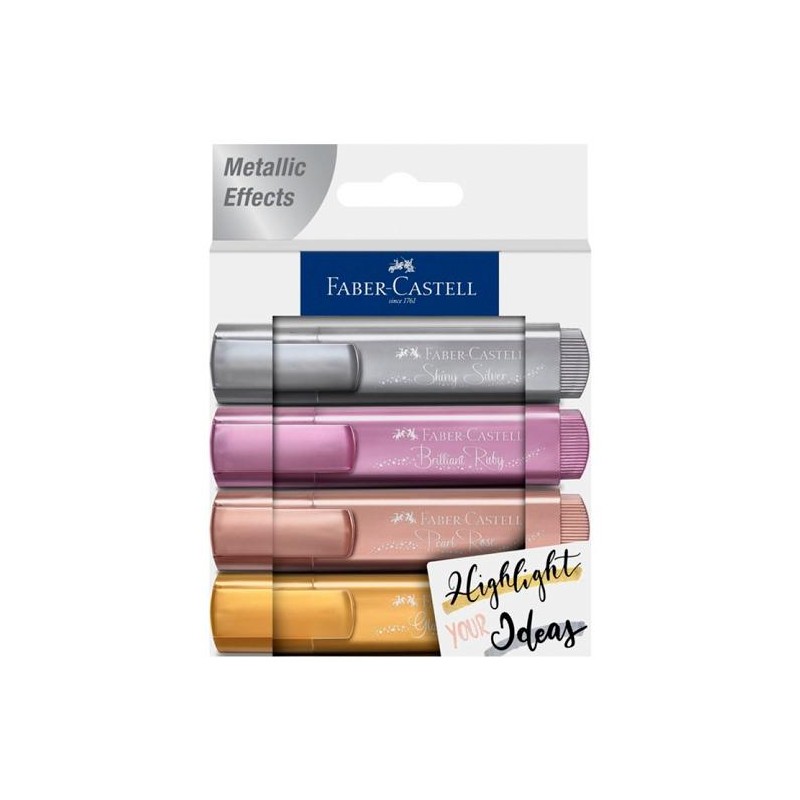 FABER CASTELL MARCADOR TEXTLINER 46 SURTIDO METÁLICO -4U-