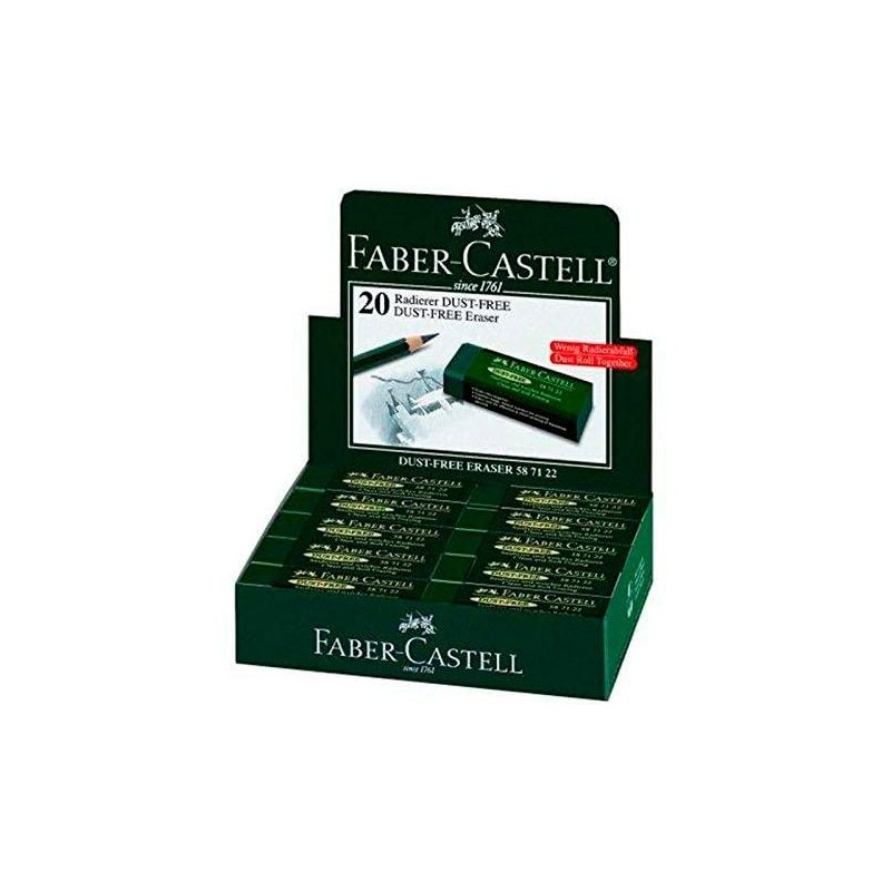 FABER CASTELL GOMA DE BORRAR DUST-FREE ART ERASER VERDE