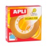 APLI CINTA ADHESIVA TRANSPARENTE DOBLE CARA ROLLO 15MM X 10M PACK 20U